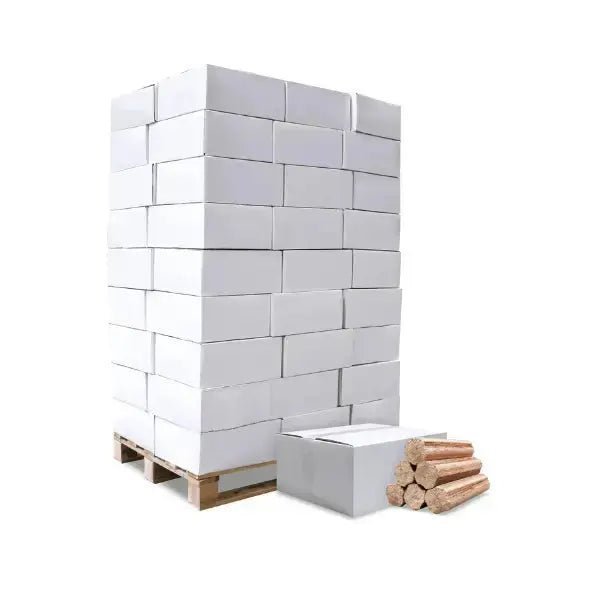 Heizfuxx BBQ Buchenholzbriketts – 972 kg Palette (54×18 kg), Heizwert ≥4,8 kWh/kg, Buche, Grillbriketts