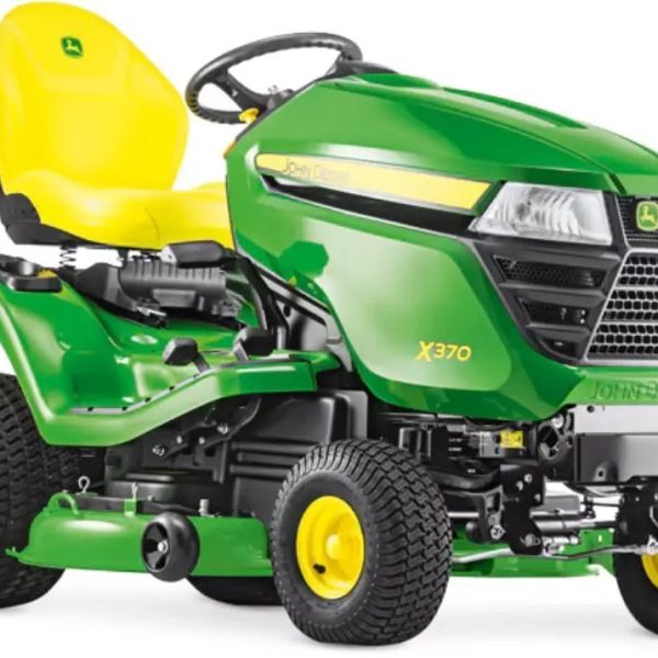 John Deere X370 Rasentraktor ohne Mähwerk, 19,1 PS Kawasaki V-Twin, Hydrostat