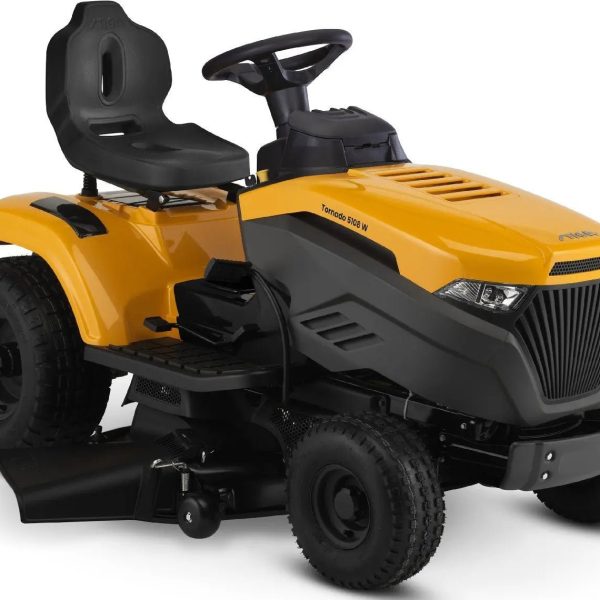 STIGA Tornado 5108 W Rasentraktor, 108 cm Schnittbreite, 18,9 PS V-Twin Motor, Hydrostat, Seitenauswurf, inkl. Mulchkit, Anhängekupplung und Batterieladegerät