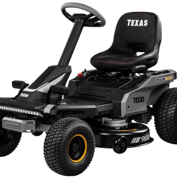 Texas Epsilon R9600Li Akku-Aufsitzmäher, 96 cm Schnittbreite, 72V Lithium-Akku, Mulchen & Seitenauswurf