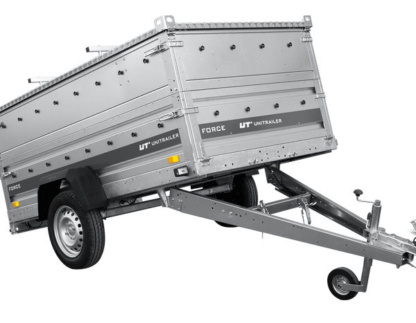 Autotransportanhänger 230×125 UNITRAILER FORCE 230 KIPP mit BIS-Seitenwänden und Aluminiumabdeckung-Neu