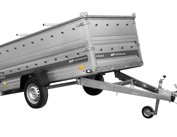 Einachsanhänger 264×125 UNITRAILER FORCE 264 KIPP mit BIS-Seitenwänden und Aluminiumabdeckung-Neu