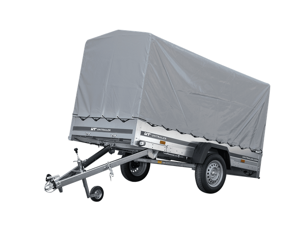 GARDEN TRAILER 264 KIPP MIT STÜTZRAD, H1100-HOCHSPRIEGEL UND GRAUER PLANE-Neu
