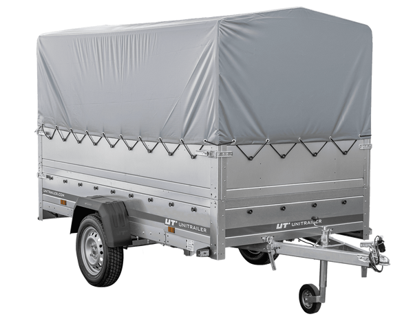 Kfz Anhänger mit Plane GARDEN TRAILER 264 KIPP [mit Stützrad, zusätzlichen Bordwänden, Hochplane und Hochspriegel]-Neu
