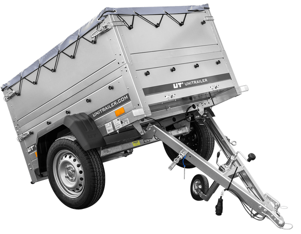 Neu Anhänger GARDEN TRAILER 150 KIPP mit zusätzlichen Bordwänden, Stützrad und Flachplane-Neu