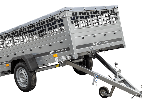 Pkw-Anhänger GARDEN TRAILER 230 KIPP mit Laubgitteraufsatz, Stützrad, Flachplane und Planenträgern-Neu