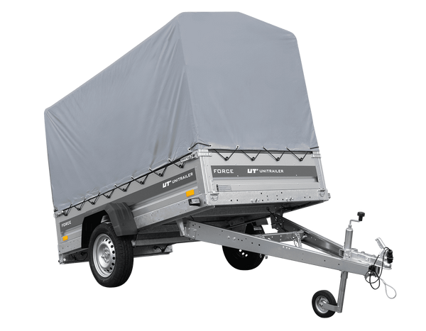Ungebremster Anhänger 230×125 UNITRAILER FORCE 230 KIPP mit H-1100 Rahmen und grauer Hochplane-Neu